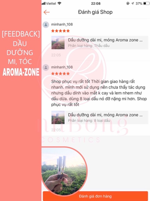 DẦU DƯỠNG DÀI MI SIÊU HIỆU QUẢ AROMA ZONE 8ML