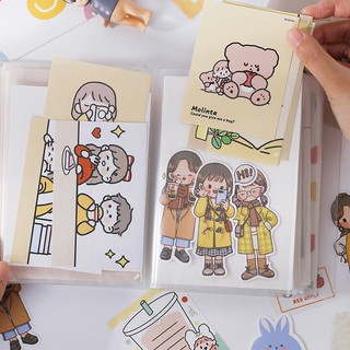 Sổ đựng, chiết sticker/ Washi tape trong suốt size A6, Sổ chiết bullet journal