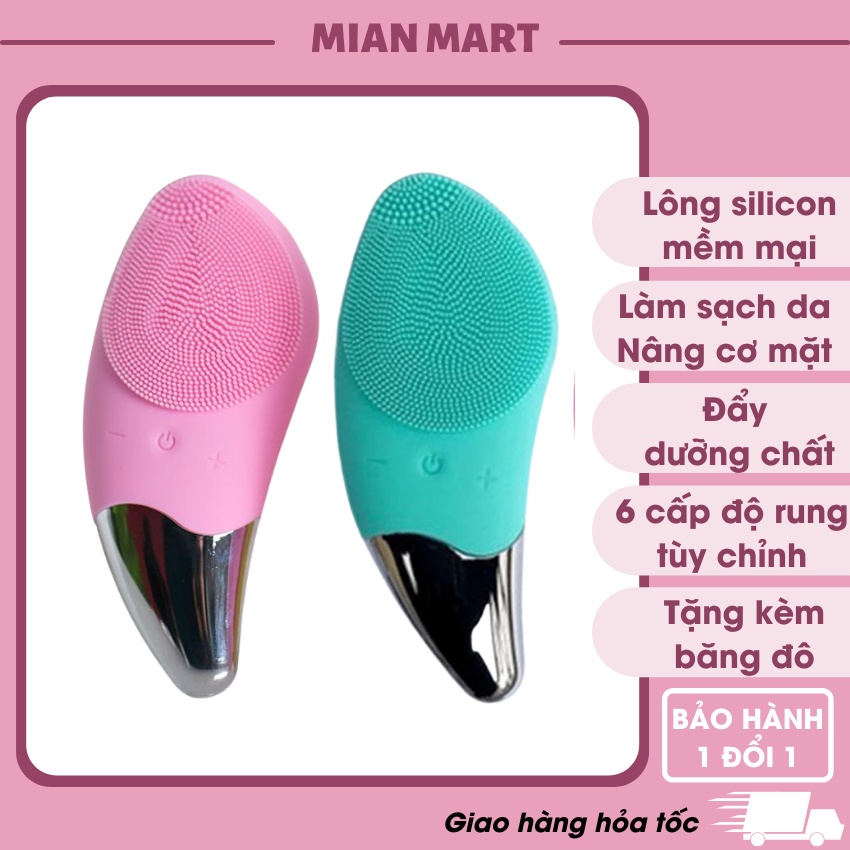 Máy rửa mặt cao cấp Sonic - máy rửa mặt massage nâng cơ mặt tẩy tế bào chết làm sạch MIAN MART