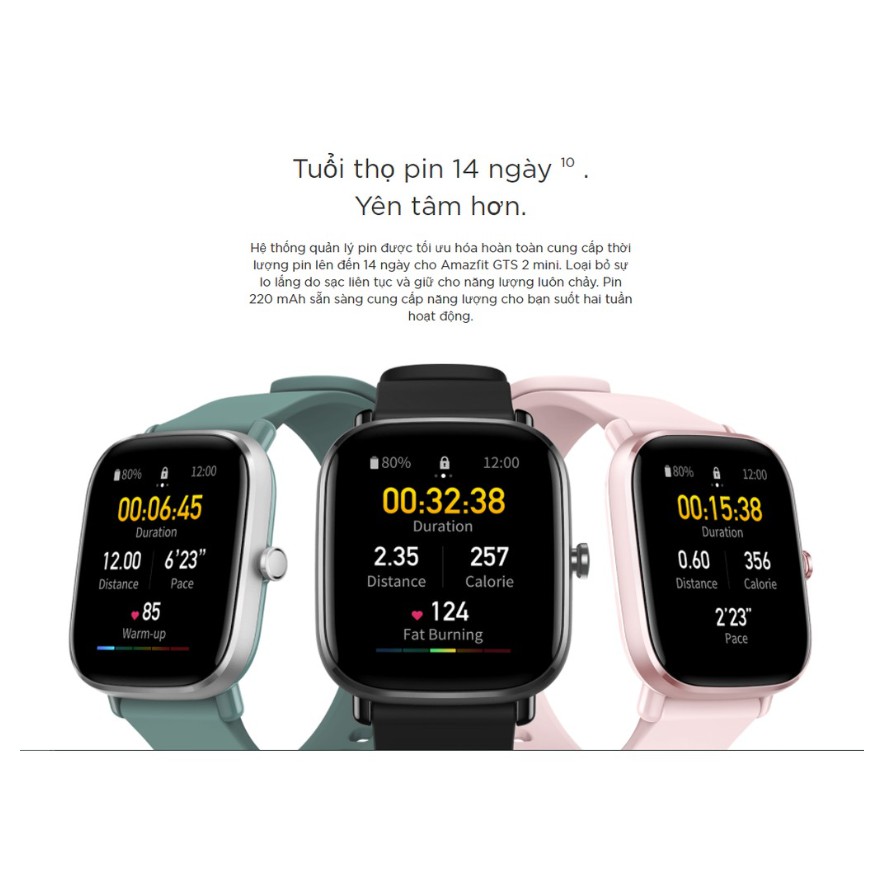 [Hỏa Tốc - HCM] Đồng Hồ Thông Minh Amazfit GTS 2 Mini | Tiếng Việt | Chính Hãng | Bảo Hành 12 TH 1 Đổi 1 | Mimax Store