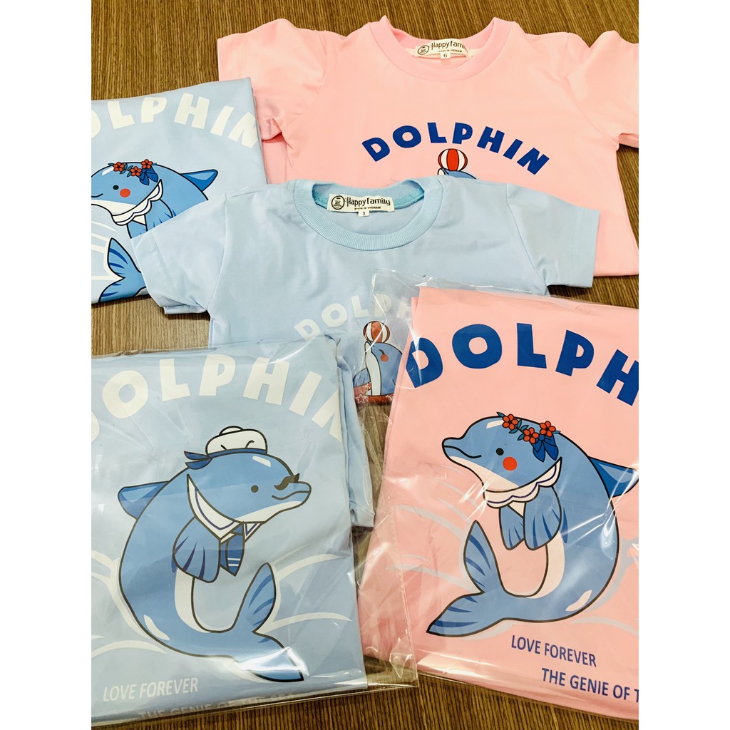 Áo Gia Đình Cá Heo Dophin Siêu Dễ Thương - Cotton 100%  (CÓ HÌNH+VIDEO + LOGO THƯƠNG HIỆU)