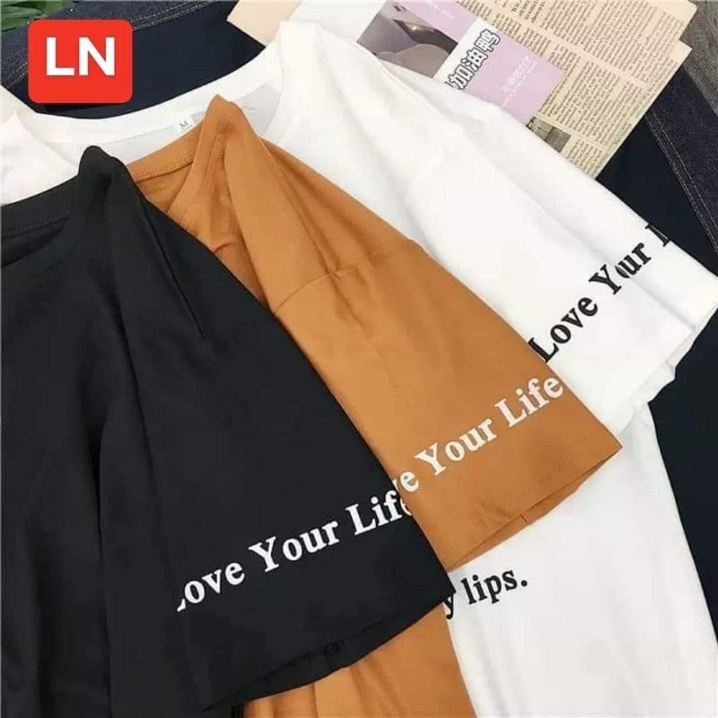 Áo phông chữ love in tay LN11