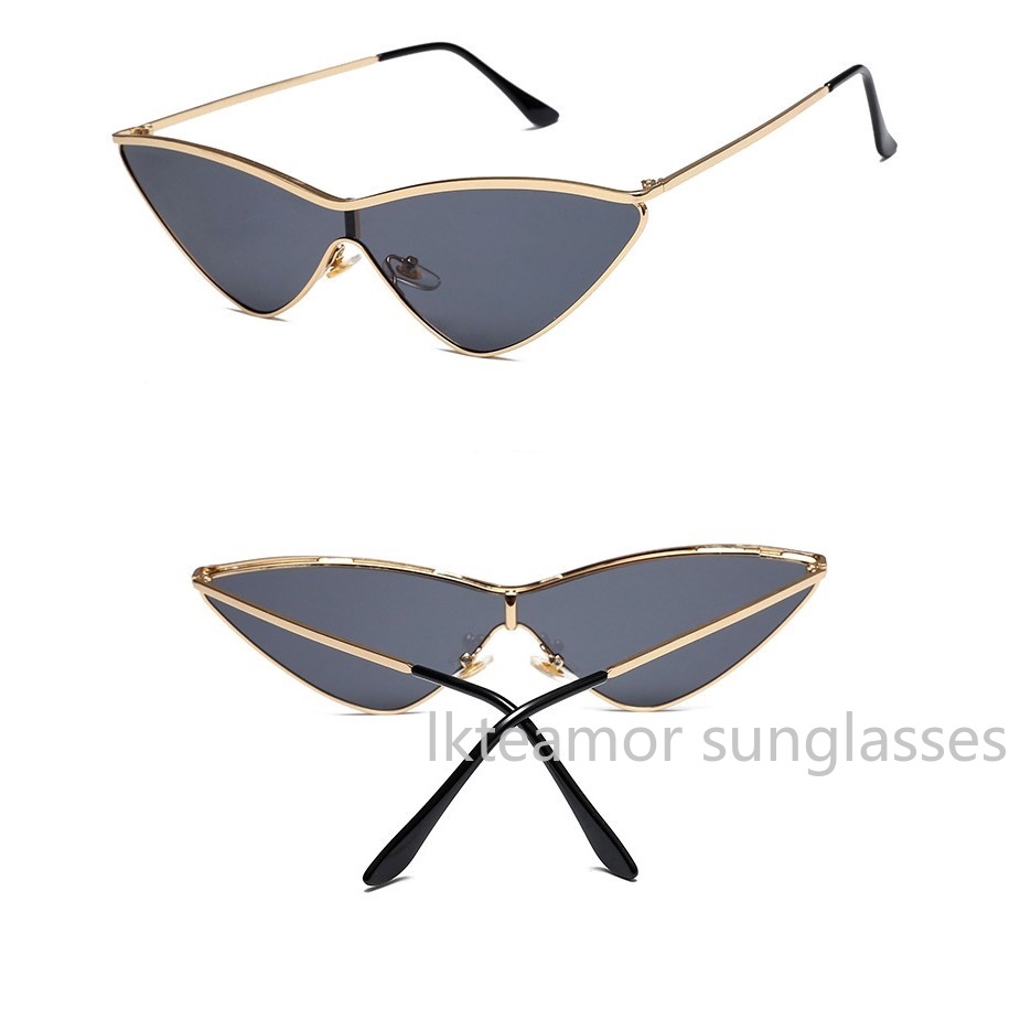 Kính mát khung mắt mèo kiểu cổ điển bằng hợp kim cho nữ