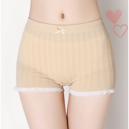Quần Boxer Mặc Trong Váy Viền Ren Co Giãn Cao Không Đường May Mới Dành Cho Nữ