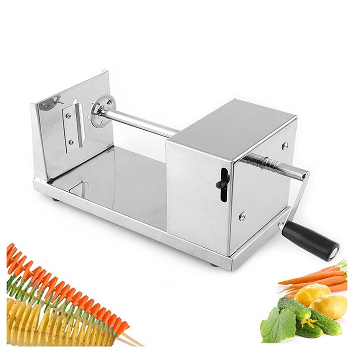 Dụng Cụ Cắt Khoai Tây Lốc Xoáy Tặng 2 Lưỡi Dao Dự Phòng