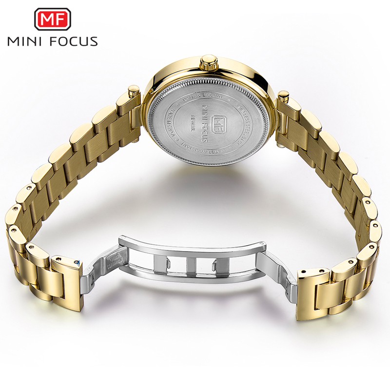 [CHÍNH HÃNG] Đồng hồ nữ MINI FOCUS MF038S mặt vát 3D kim cương dây thép chống rỉ | BigBuy360 - bigbuy360.vn