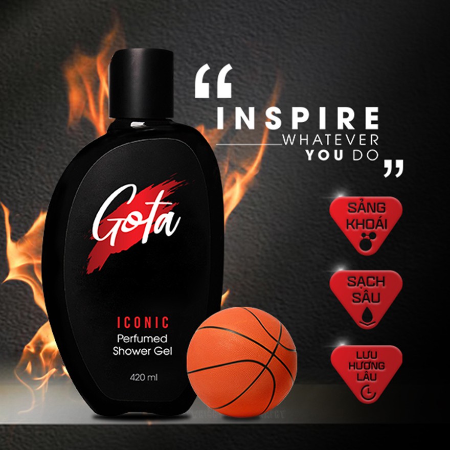Sữa Tắm Gota Iconic Perfurmed Shower Gel For Men Hương Mãnh Liệt 420ml
