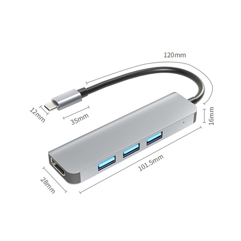 Bộ Chuyển Đổi 4 Trong 1 Type-C Sang Hdmi Usb3.0 4k Usb-C | BigBuy360 - bigbuy360.vn