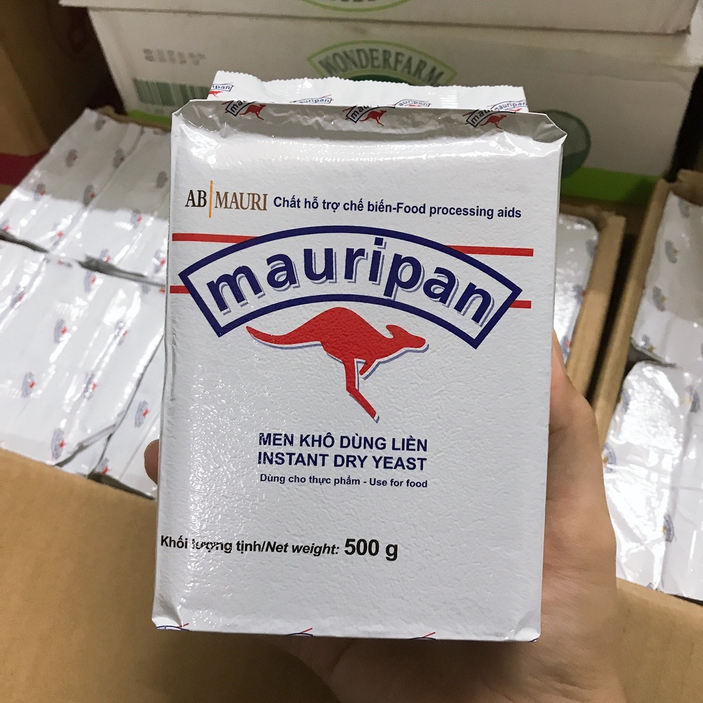 Men Khô Làm Bánh Mì Lạt, Ngọt Mauri Insrant Dry Yeast Nguyên Gói 500G