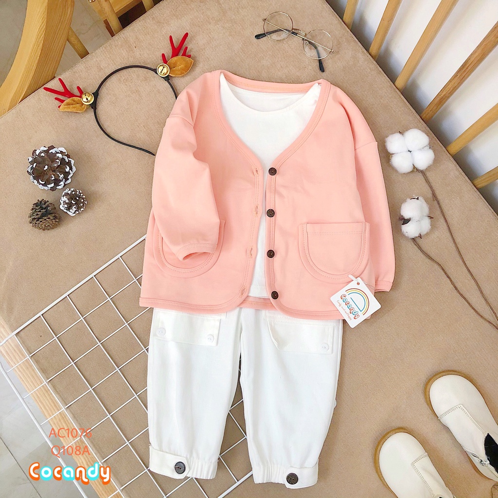 Áo cardigan chất thun borip mềm cho bé của COCANDY mã AC107