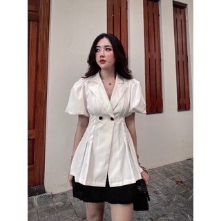Set vest kèm chân váy ly