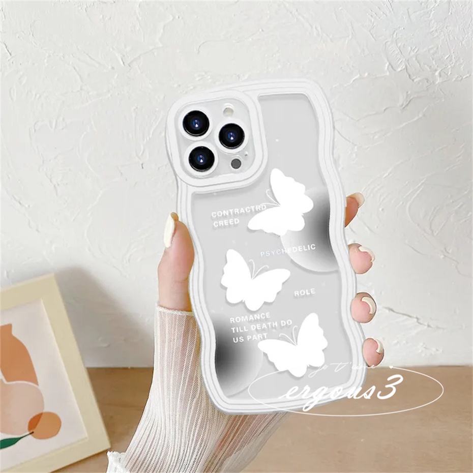 Ốp Điện Thoại Mềm Họa Tiết Bướm Thời Trang Cho iPhone 14 13 12 11 Pro Max SE2020 X XR Xs Max 7 8 Plus