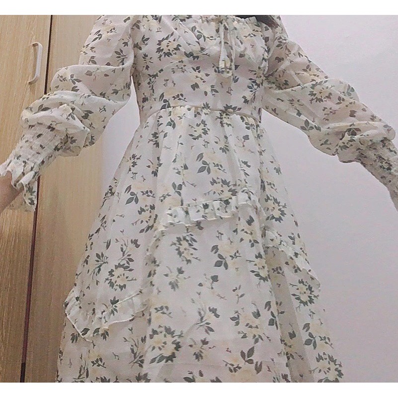 ORDER♥️Đầm,Váy Hoa Nhí Cổ Rộng(ảnh thật)Size S,M,L