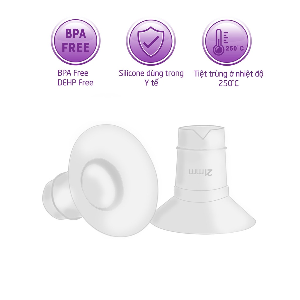 [Vừa Ti Hơn-Êm Mềm Hơn] Trợ Phễu Sillicon Hạ Size Chính Hãng Mama's Choice (17mm,19mm,21mm)