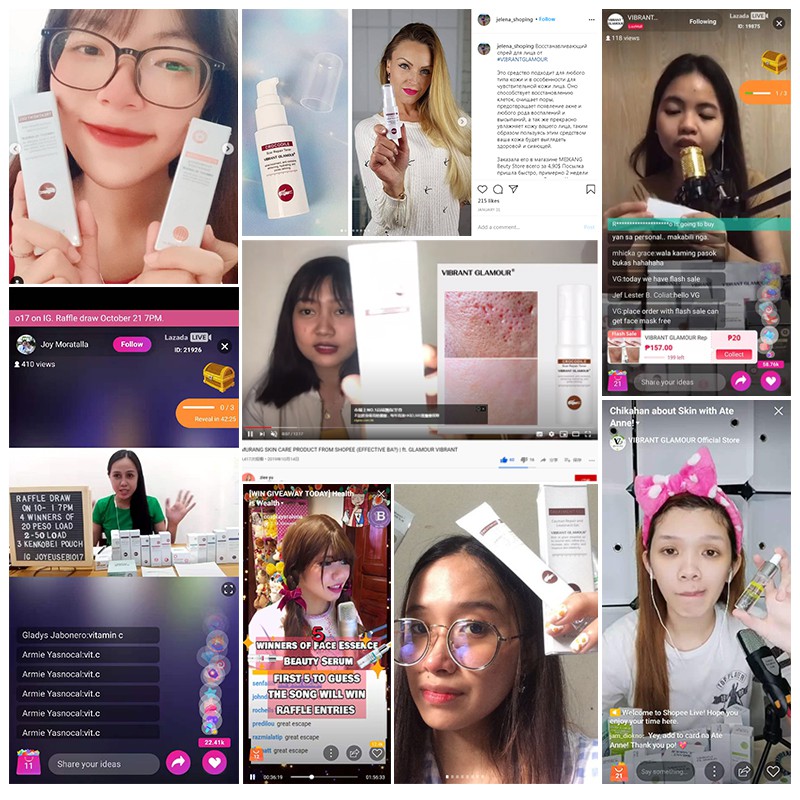 Toner VIBRANT GLAMOUR hỗ trợ giảm sẹo do mụn giảm vết rạn da cấp ẩm không gây nhờn dính phù hợp với mọi loại da 40ml | BigBuy360 - bigbuy360.vn