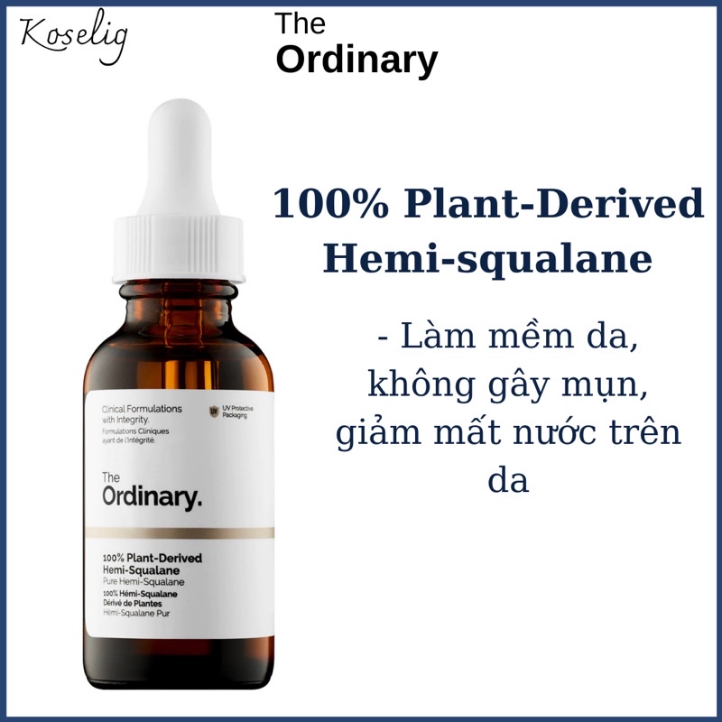 (Bill Sephora US) Tinh dầu 100% Plant-Derived Hemi-Squalane 30ml - The Ordinary