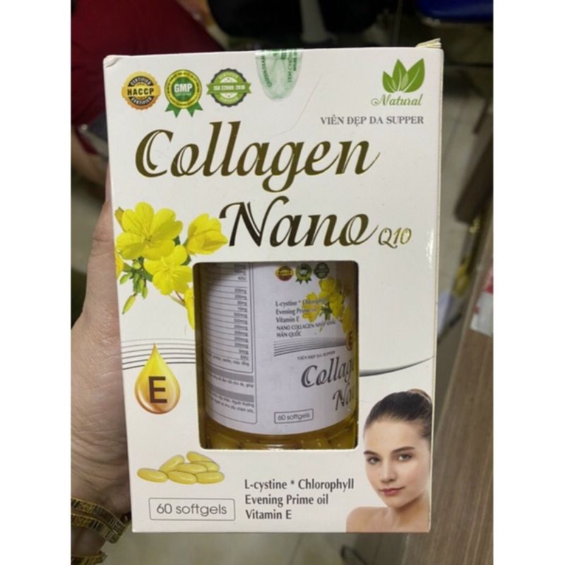 Viên Uống Trắng Da Đẹp Da Collagen Nano Q10 Giúp Đẹp Da Ngăn Ngừa Lão