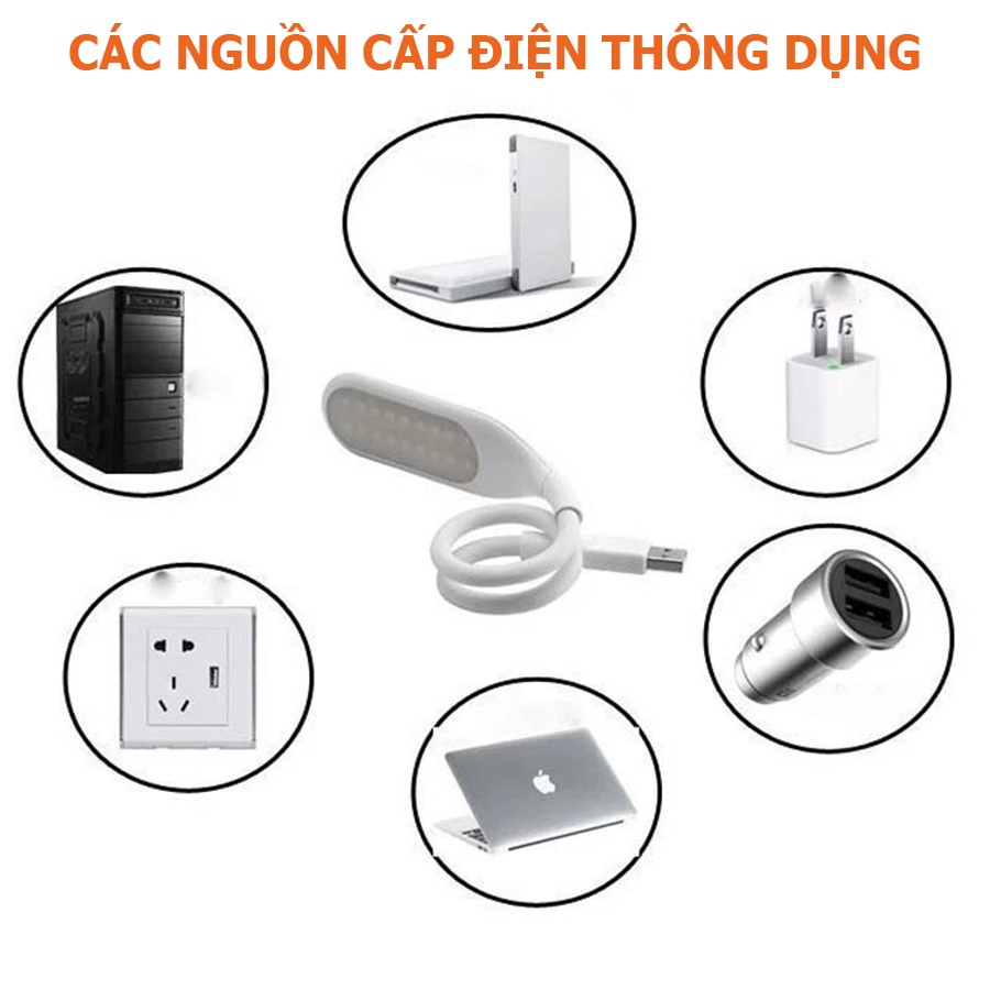 Đèn LED USB, Đèn Led USB siêu sáng,có thể uốn cong linh hoạt hỗ trợ đọc sách, trang điểm