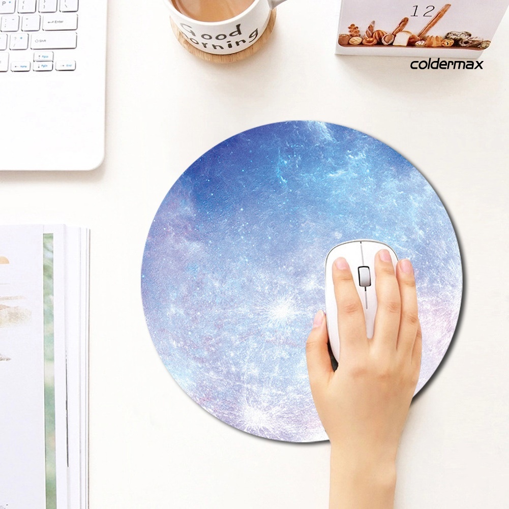 Set 1 / 5 Miếng Lót Chuột Chống Trượt Hình Mặt Trăng / Hành Tinh Độc Đáo