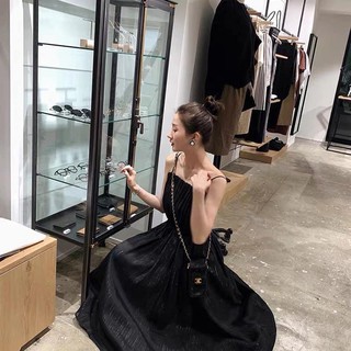 váy dây xếp ly ngực có ảnh thật