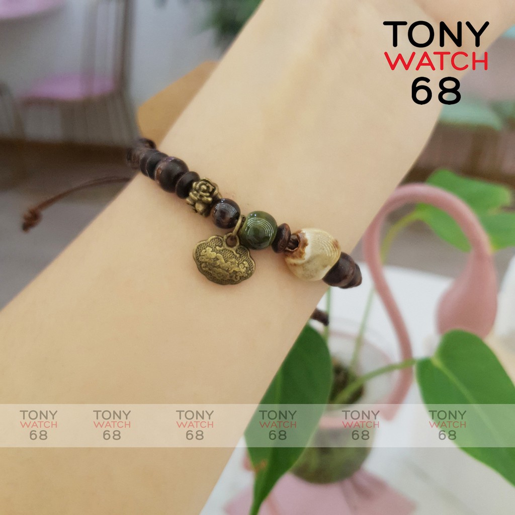 Vòng tay nữ dây rút thổ cẩm điệu đà chính hãng Tony Watch 68