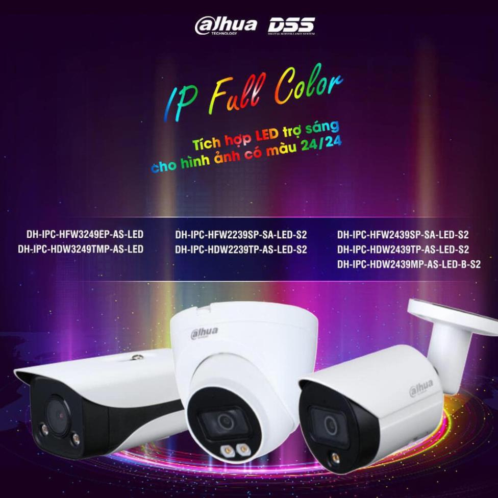 Camera IP 4MP, có màu ban đêm DAHUA FULL COLOR HFW2439SP-SA-LED-S2 (chính hãng)