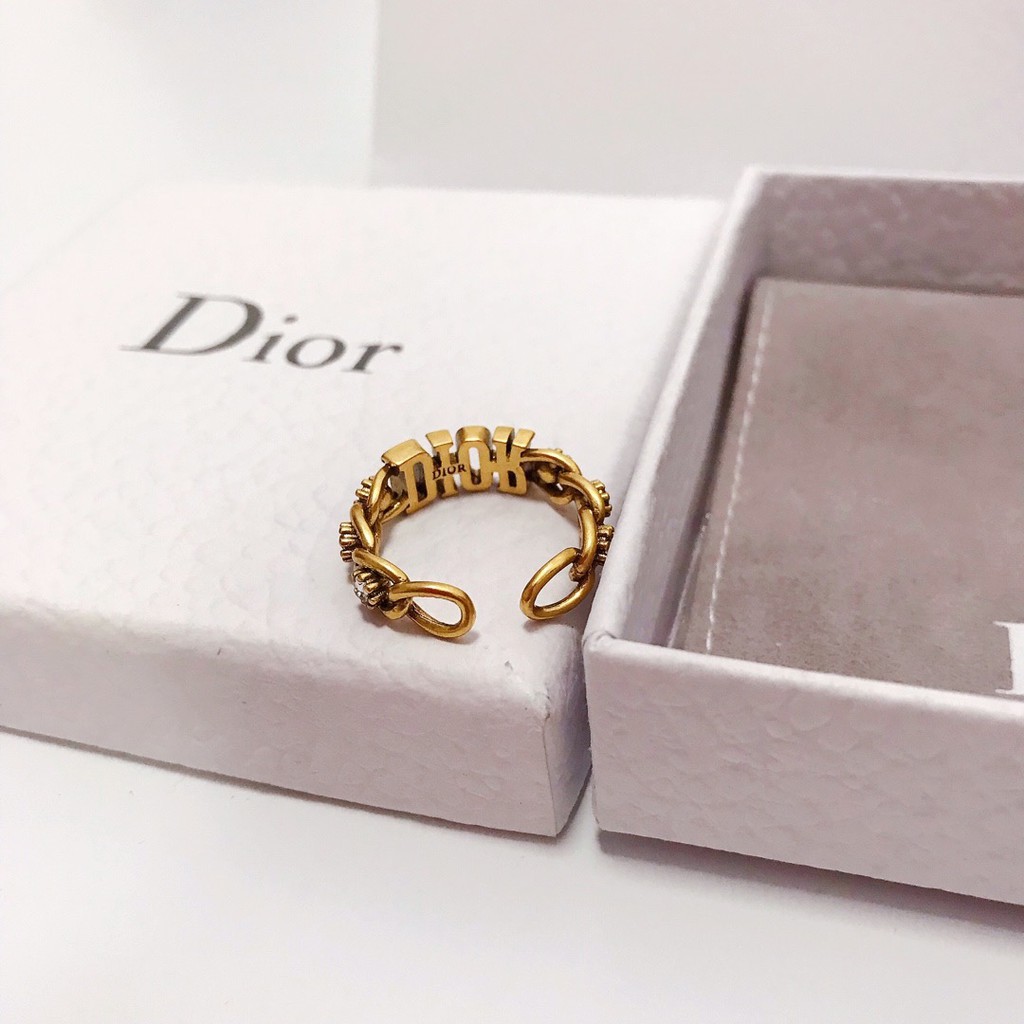 𝑫𝒊𝒐𝒓 2021 Brass Ring Gold Fashion JADIOR Couple Rings