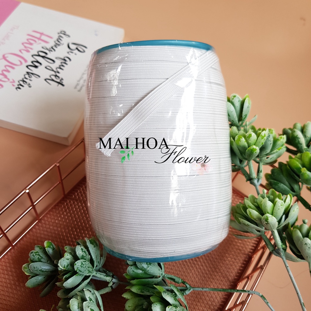 Cuộn 100 mét dây thun quần size 1cm chun quần áo co giãn tốt Maihoaflower