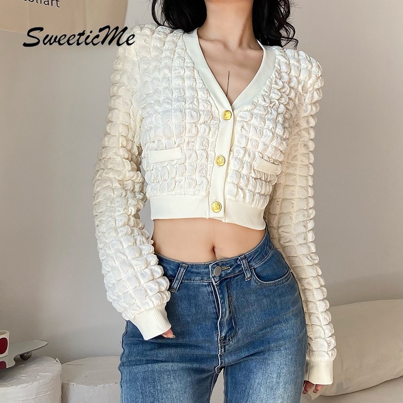 Áo Cardigan Dệt Kim Tay Dài Dáng Ôm Màu Trơn Thời Trang   Quyến Rũ Cho Nữ