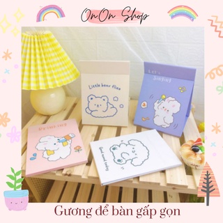 🍀Gương giấy gấp gọn để bàn hình siêu dễ thương, nhiều mẫu mã 🍀
