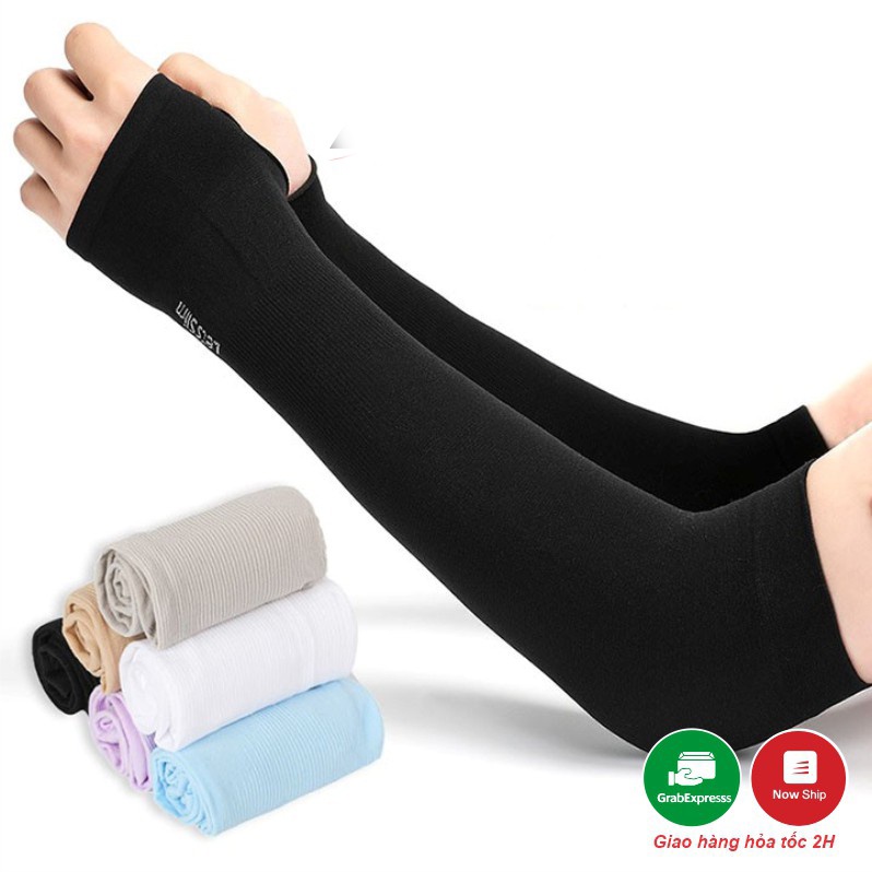 Găng Tay Chống Nắng Chống Tia UV Hàn Quốc Let's Slim Xỏ Ngón - Vải Dày Dặn