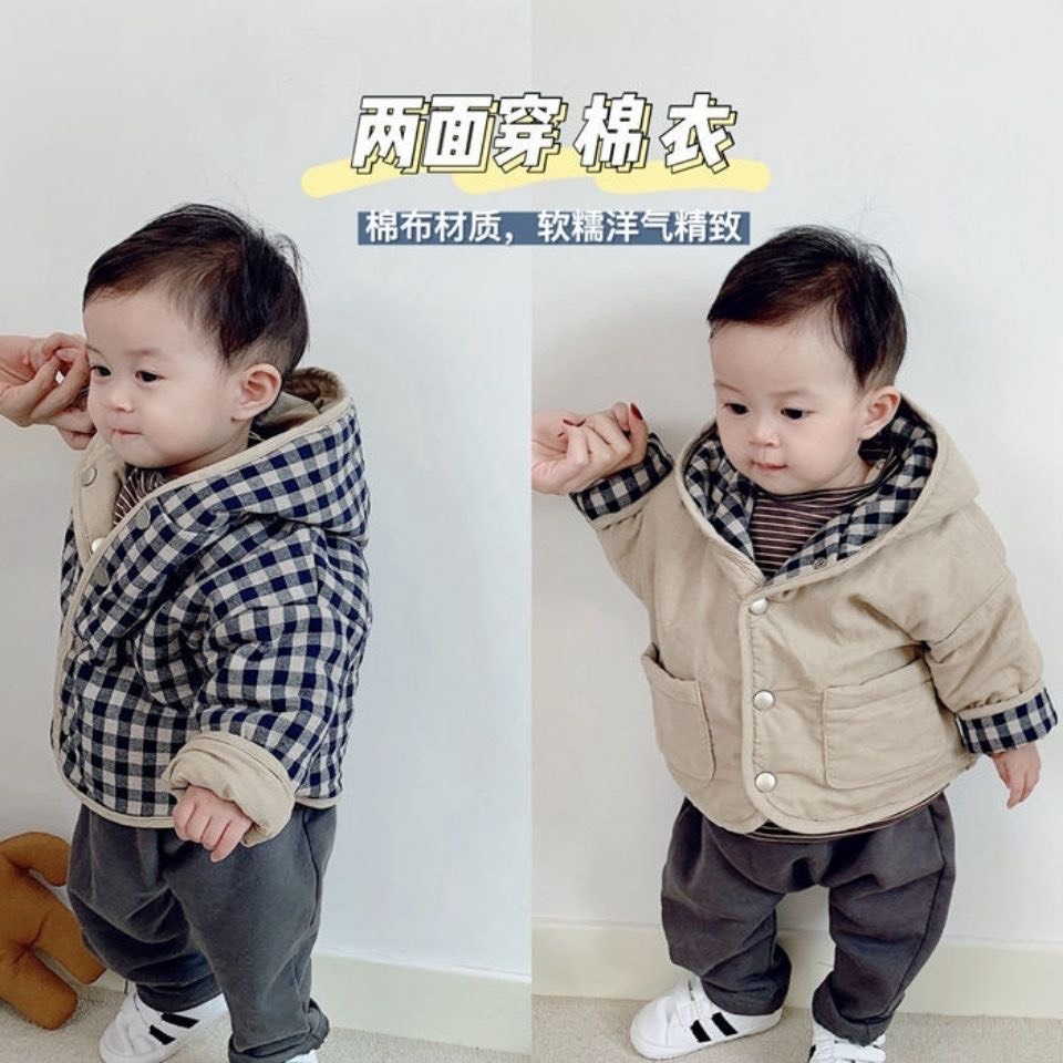 Áo Khoác Phao Dày Dặn Liền Mũ Cho Bé Trai Bé Gái Mặc 2 Mặt Hàng Cao Cấp Ảnh Thật
