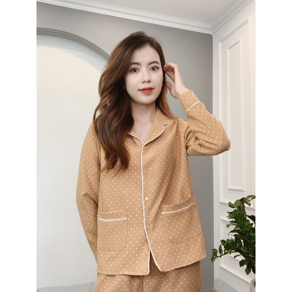 Bộ Pijama Nhung Tăm Chấm Bi Cao Cấp Min House | BigBuy360 - bigbuy360.vn