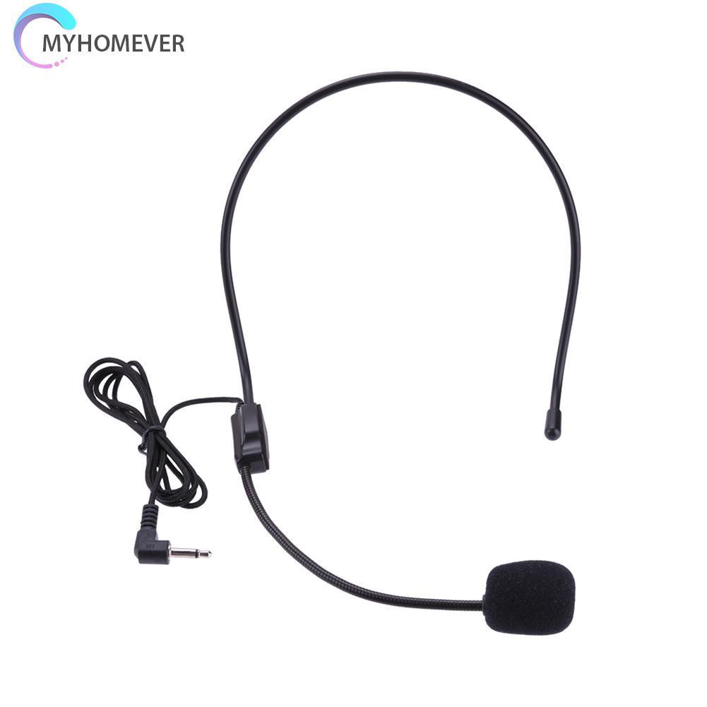 myhomever Portable Lightweight Wired 3.5mm Plug Guide Lecture Speech Headset with Mic