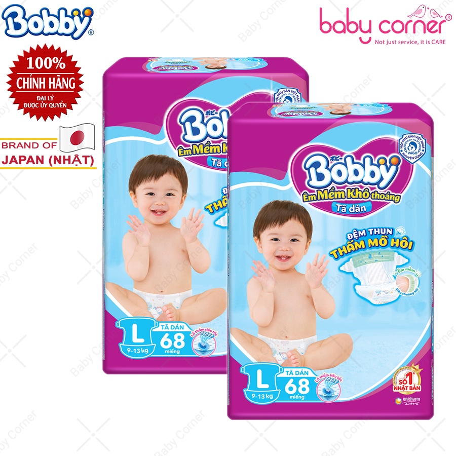 [Combo 2 Gói] Tã Dán/ Tã Quần Siêu Thấm Bobby Newborn, S56, M76, L68, XL62, XXL56