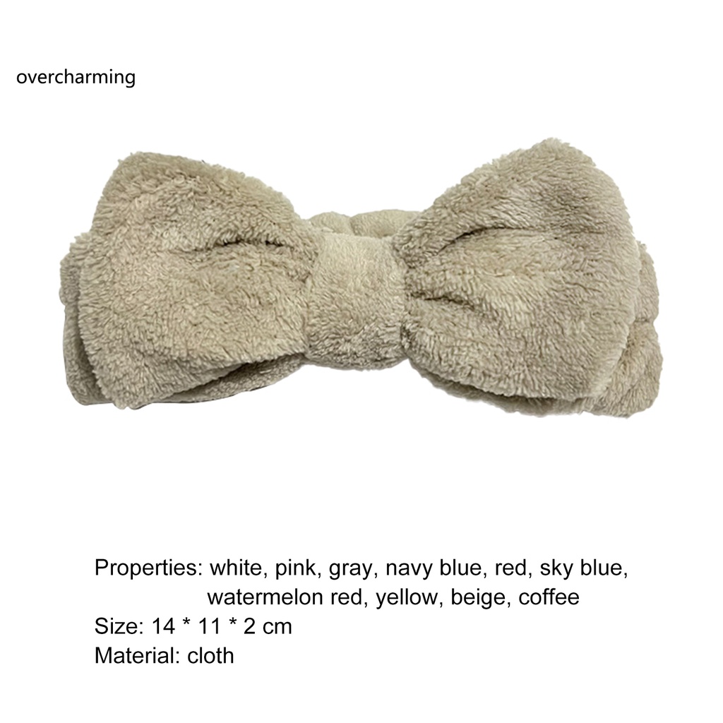 Overcharming Portable Spa Headband Wide Strap Makeup Headband Soft-touching for Women