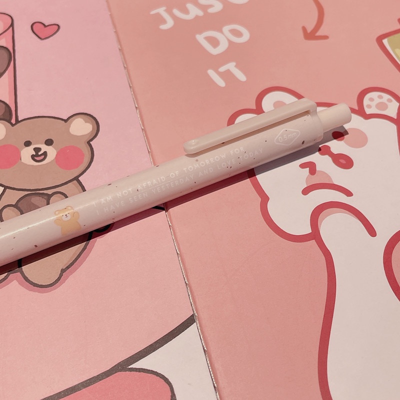 1 Bút Mực gel Ngòi 0.5mm Mực Đen Hình Gấu Dễ Thương Cho Học Sinh