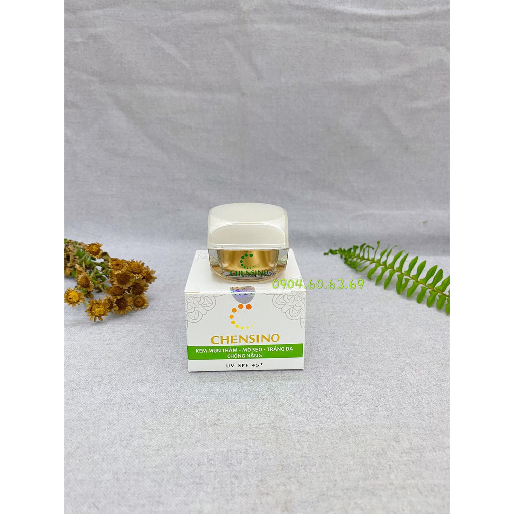 Kem CHENSINO 12g Mụn Thâm Mờ Sẹo Trắng Da Chống Nắng
