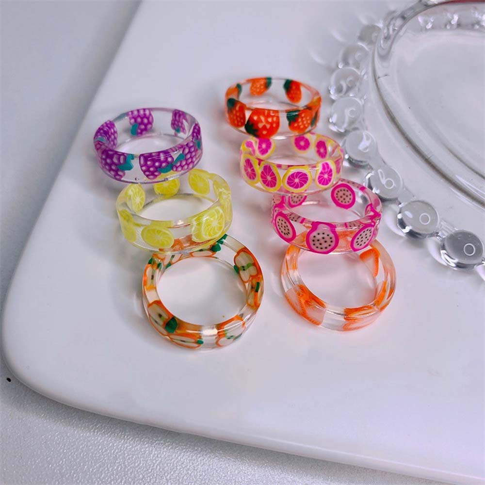 Nhẫn đeo ngón tay họa tiết trái cây dễ thương bắt mắt