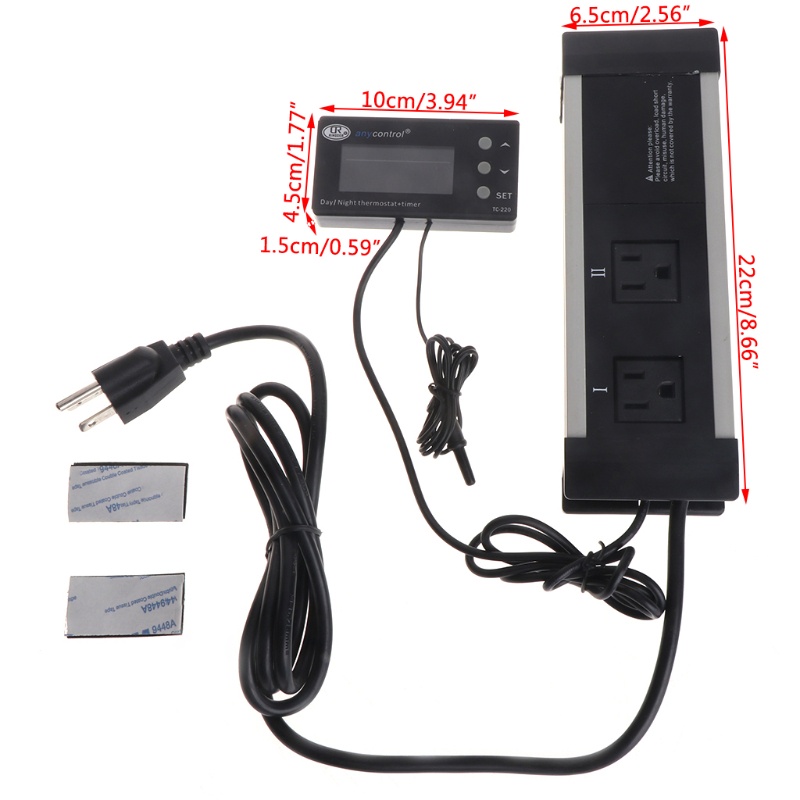 Thiết Bị Điều Khiển Nhiệt Độ Kỹ Thuật Số LCD Phích Cắm US EU