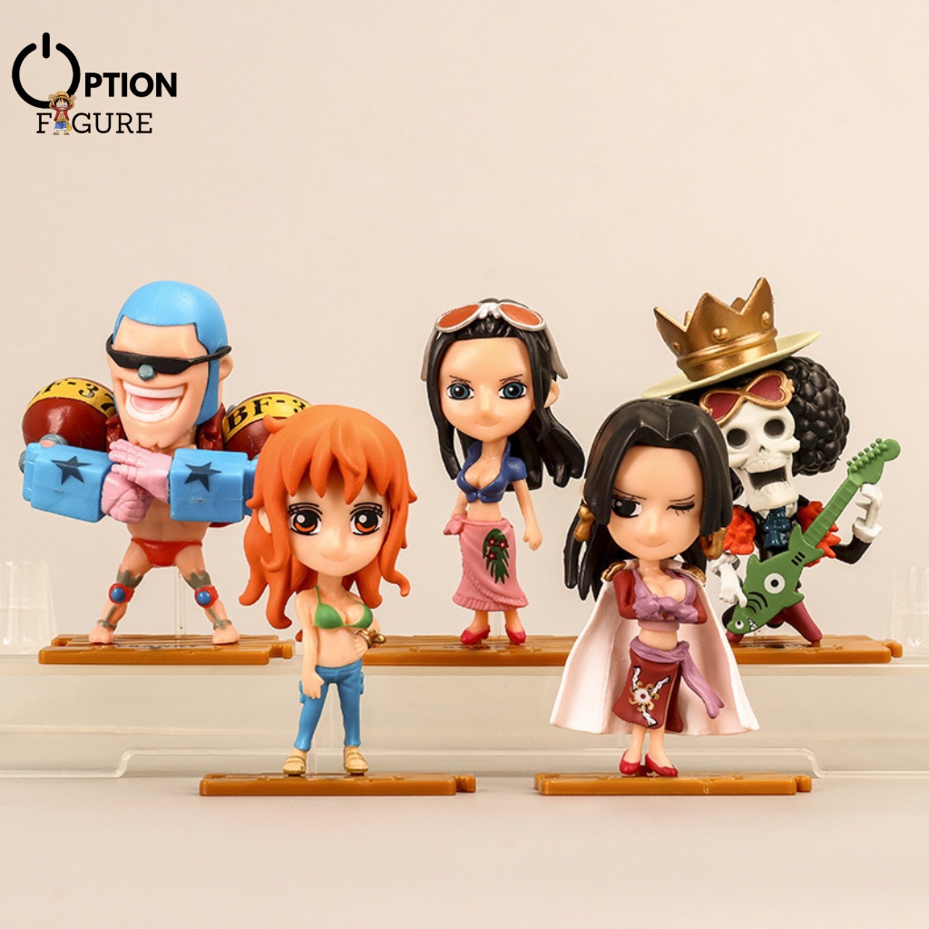 Mô Hình Anime One Piece mini team Luffy Zoro Sanji Nami Usopp Robin Chopper Franky Brook BoaHancock, Figure One Piece rẻ