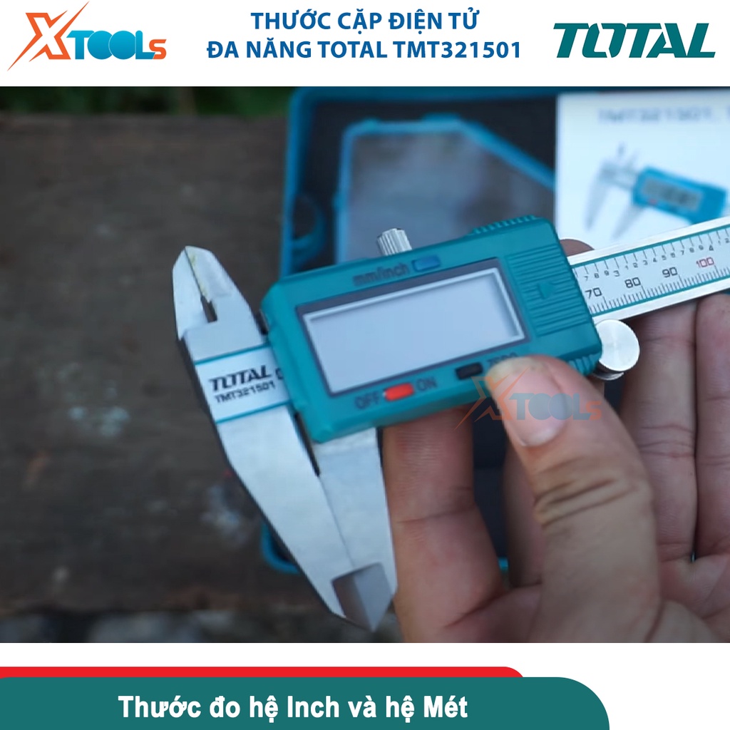 Thước cặp điện tử Total TMT321506, phạm vi đo 150mm hoặc 200mm,đo hệ Inch độ chính xác 0.01mm [CHÍNH HÃNG][XTOOLS]