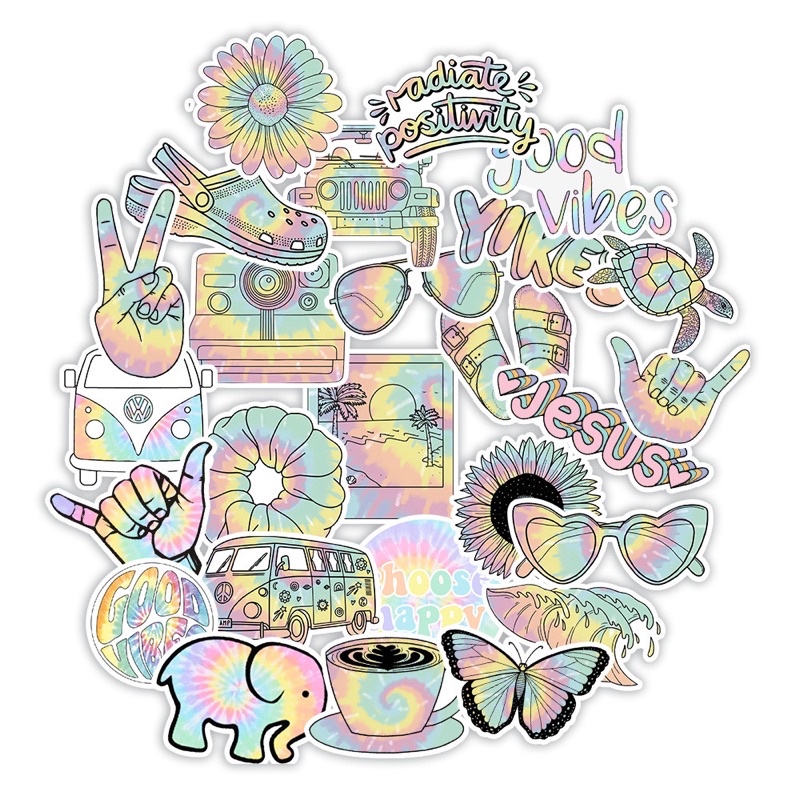 Hình Dán Sticker Chống Nắng, Chống Nước Dán Mũ Bảo Hiểm, Vali, Điện Thoại