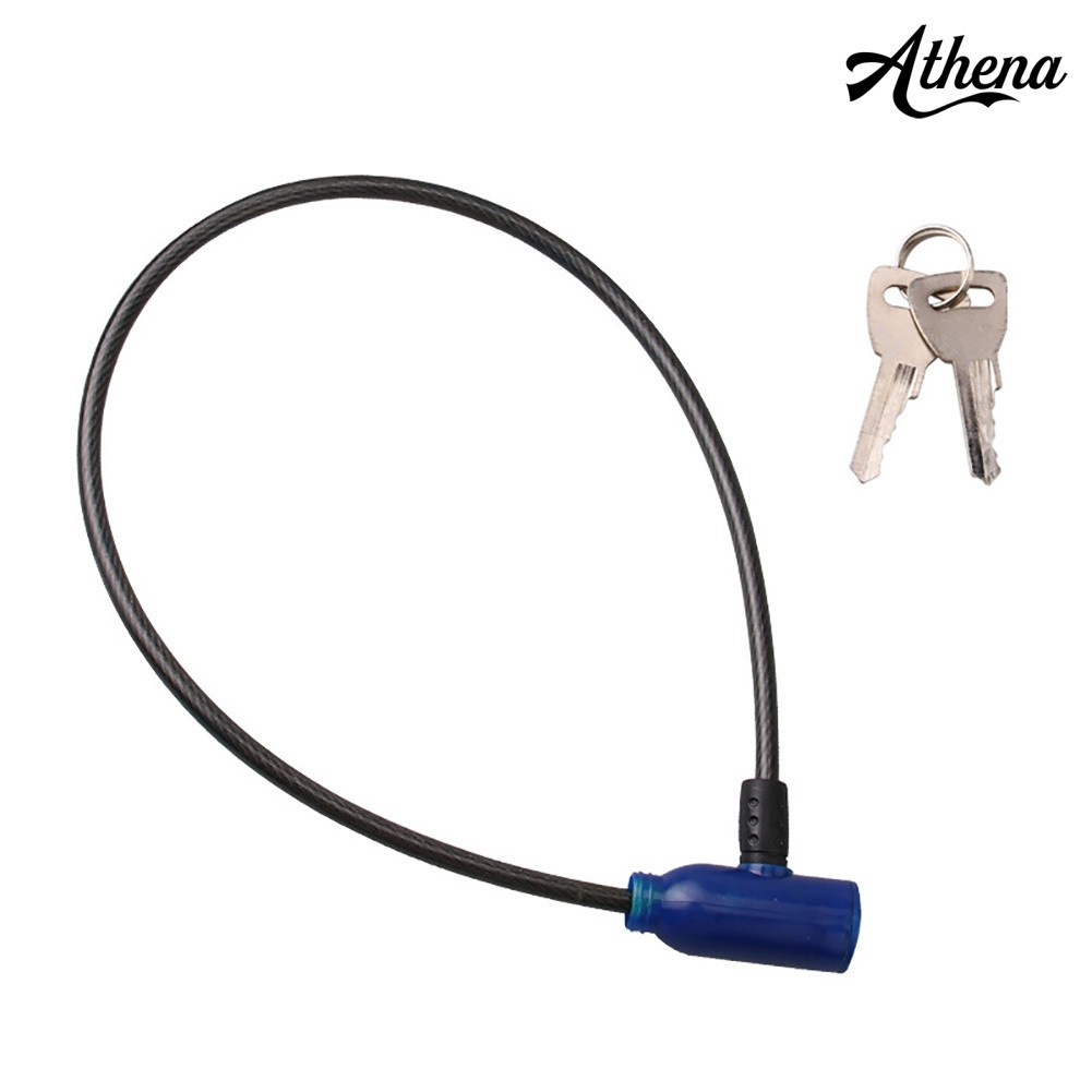 Ổ Khóa Dây Thép An Toàn Chống Trộm Cho Xe Đạp Kèm 2 Chìa Khóa