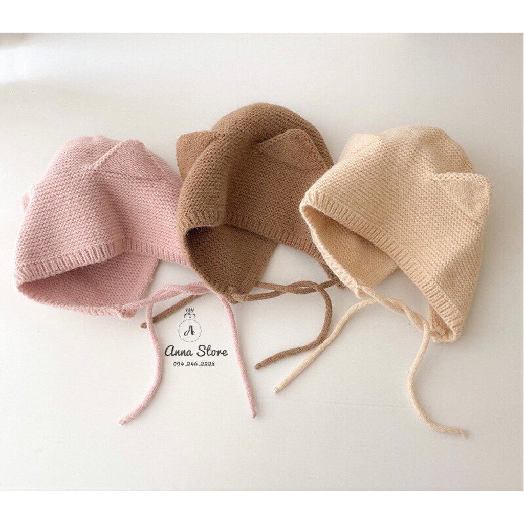 MUP 22 : Mũ len 2 tai kute cho bé 40-50cm