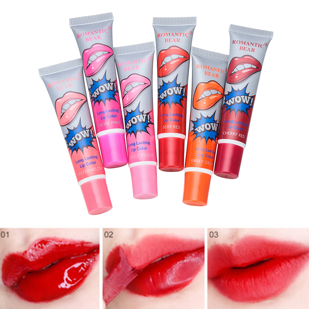 [Hàng mới về] Son xăm trang điểm 6 màu không khô môi