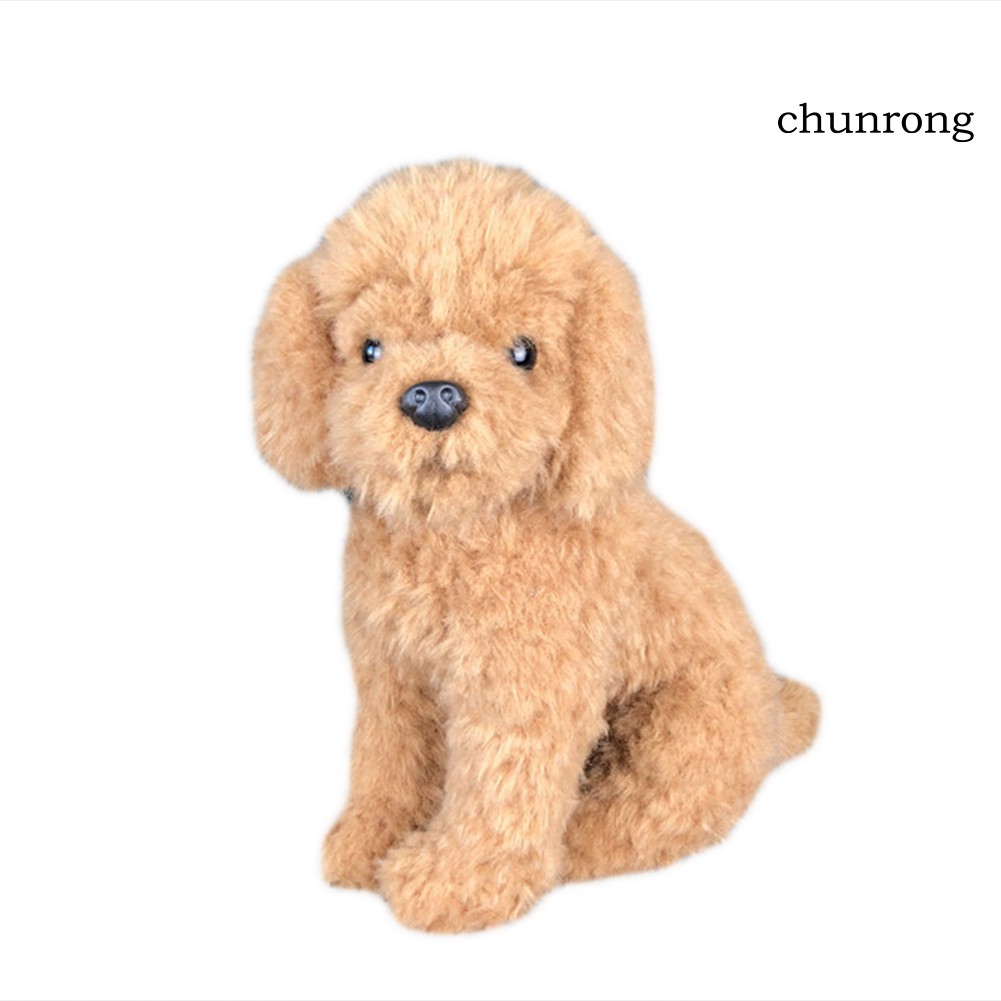 CR+Realistic Poodle Dog Puppy Animal Soft Stuffed Doll Sofa Couch Decor Kids Toy
