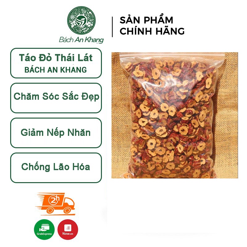Trà táo đỏ thái lát sấy khô thượng hạng Bách An Khang tốt cho sức khoẻ 100gram