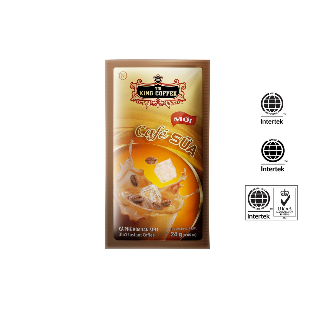 Cà Phê Sữa Hòa Tan 3IN1 KING COFFEE - Hộp nhựa 30 gói x 24g | BigBuy360 - bigbuy360.vn