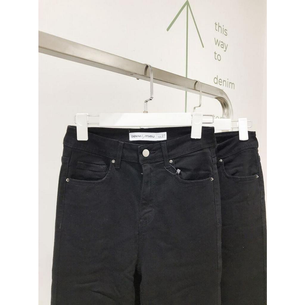 Quần skinny jeans đen lưng cao siêu co giãn (Đen) - GN01